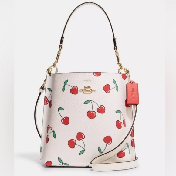 Coach Handbags - Coach CHERRY MOLLIE Bucket CHALK MULTI Purse Handbag Crossbody NWT NEW Bag Gift